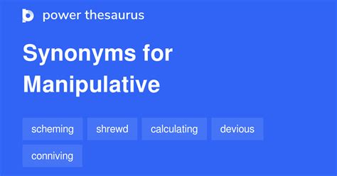 manipulative thesaurus|another word for manipulative behavior.